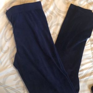 Navy Blue velvety leggings size L